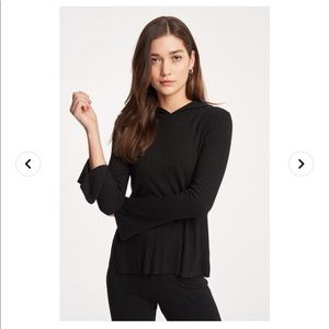 Calé Angelique Ribbed Hoodie from Bandier